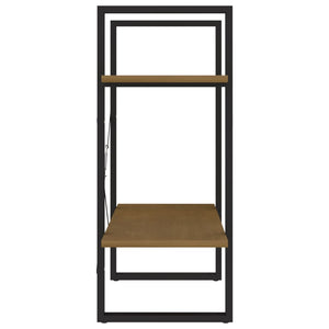 vidaXL Bibliothèque 2 étagères marron miel 60x30x70 cm Pin massif