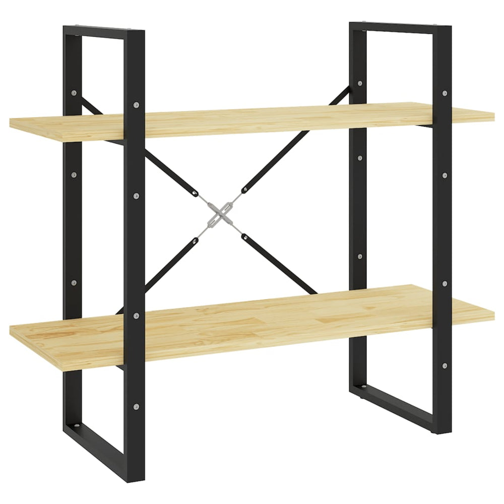 Massivholz Bücherregal Kiefer, 2 Böden