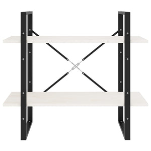 Weißes Bücherregal Kiefer Massivholz 80x70cm