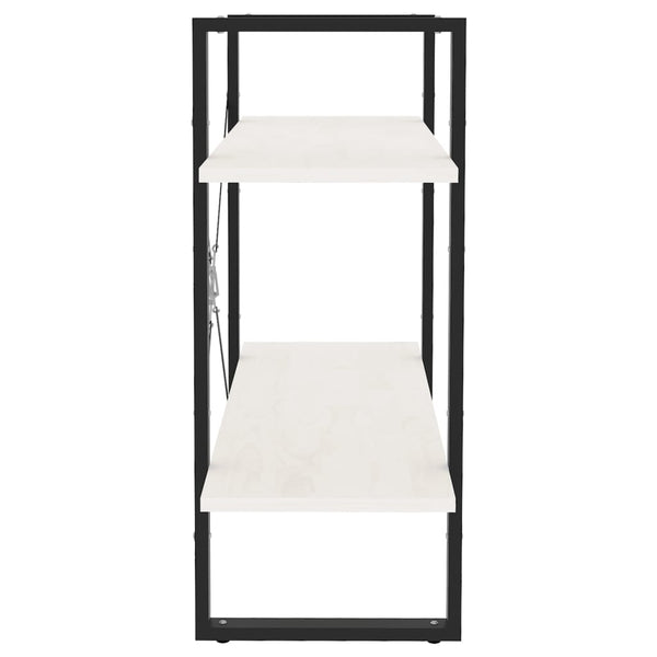 Weißes Bücherregal Kiefer Massivholz 80x70cm