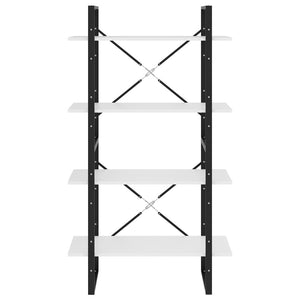 vidaXL Bibliothèque 4 étagères Blanc 80x30x140 cm Bois d'ingénierie