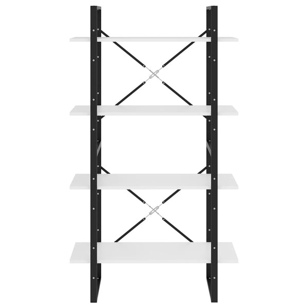 vidaXL Bibliothèque 4 étagères Blanc 80x30x140 cm Bois d'ingénierie