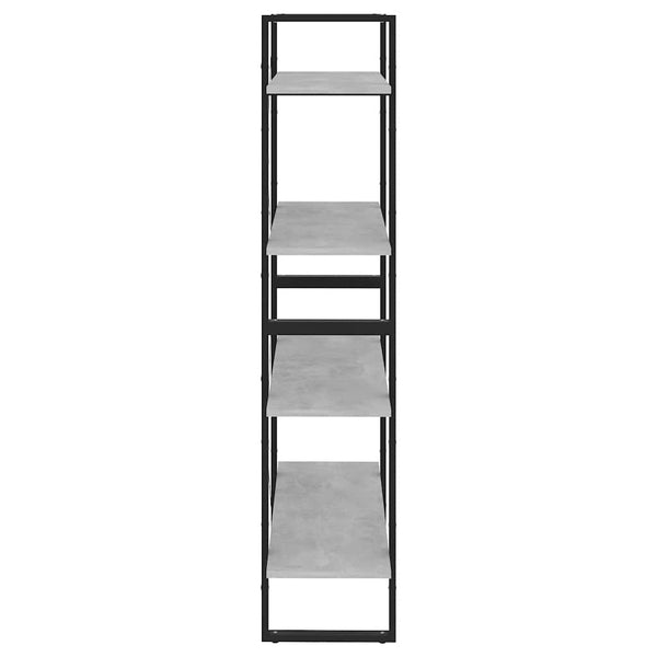 Betongraues Bücherregal mit 4 Fächern