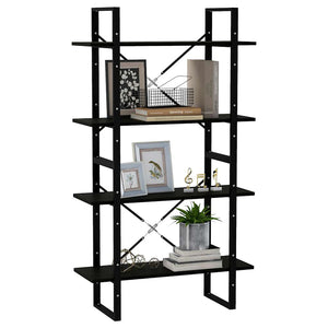 Schwarzes Bücherregal Kiefer Massivholz 80x140cm