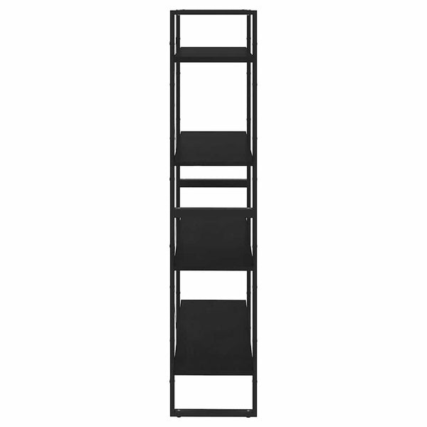 Schwarzes Bücherregal Kiefer Massivholz 80x140cm