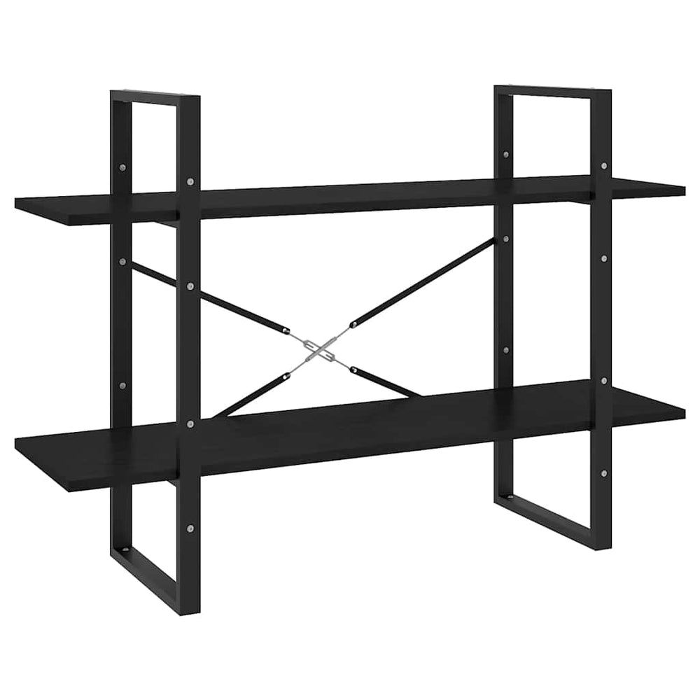 Schwarzes Bücherregal Kiefer Massivholz 100x70cm