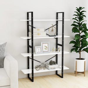 Weißes Bücherregal mit 4 Fächern