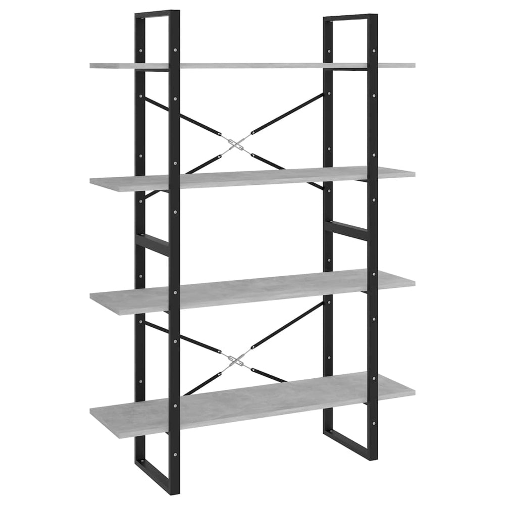 Bücherregal Betongrau 100x30x140 cm