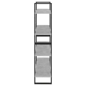 vidaXL Bibliothèque 4 étagères gris béton 100x30x140 cm en bois d'ingénierie
