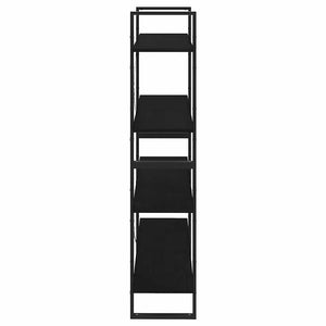 Schwarzes Bücherregal aus Kiefernholz, 4 Böden
