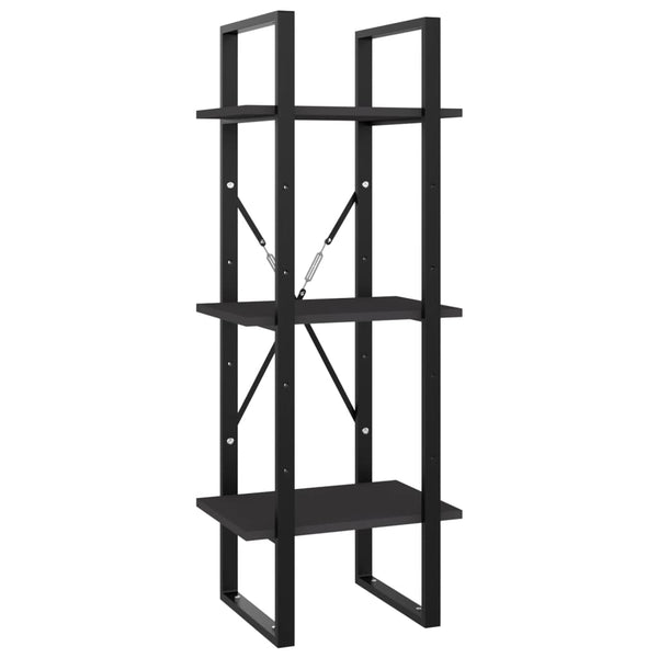 Graues Bücherregal mit 3 Fächern