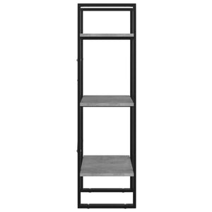 Betongraues Bücherregal mit 3 Fächern