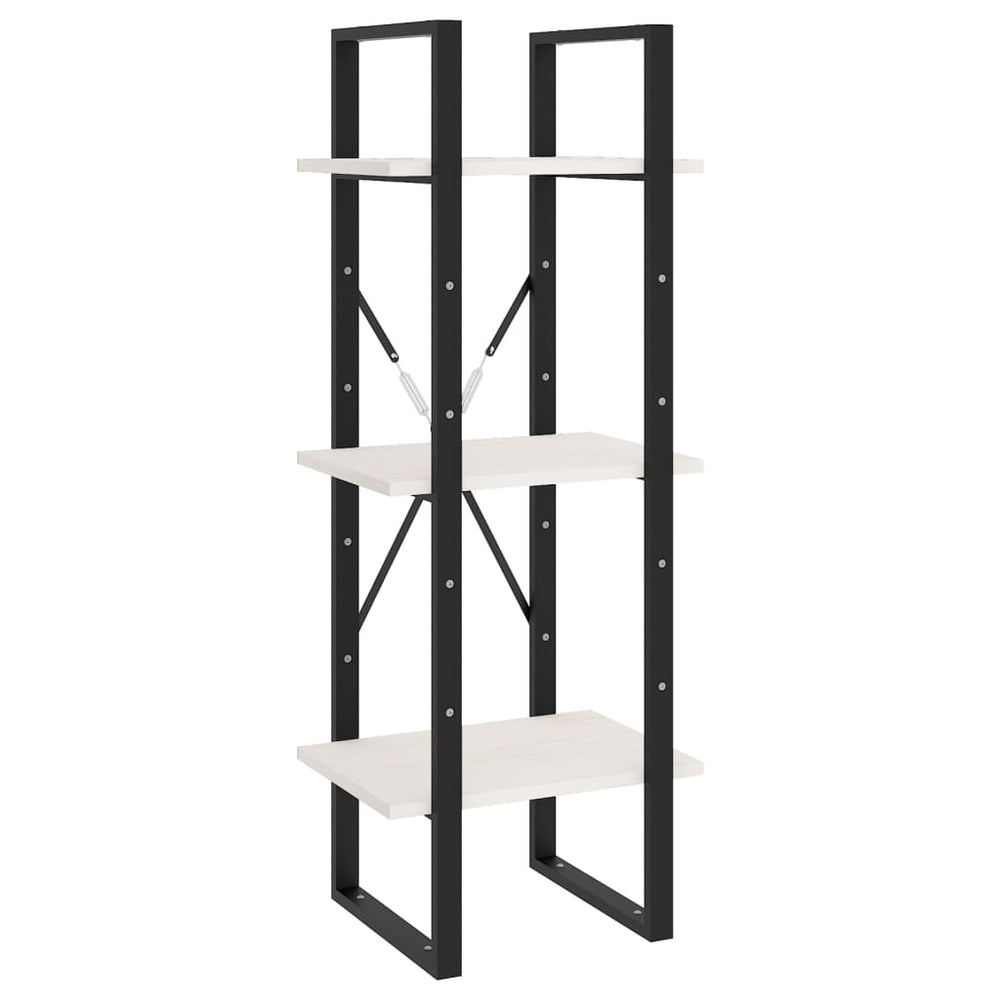 Weißes Bücherregal Kiefer Massivholz 105cm