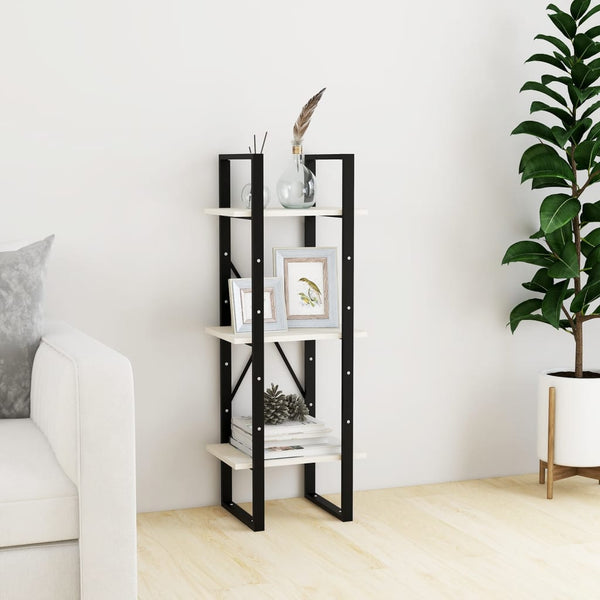 Weißes Bücherregal Kiefer Massivholz 105cm