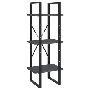 Graues Bücherregal mit 3 Böden