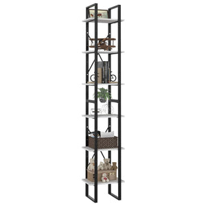 Bücherregal Weiß, 6 Fächer, 210 cm Hoch