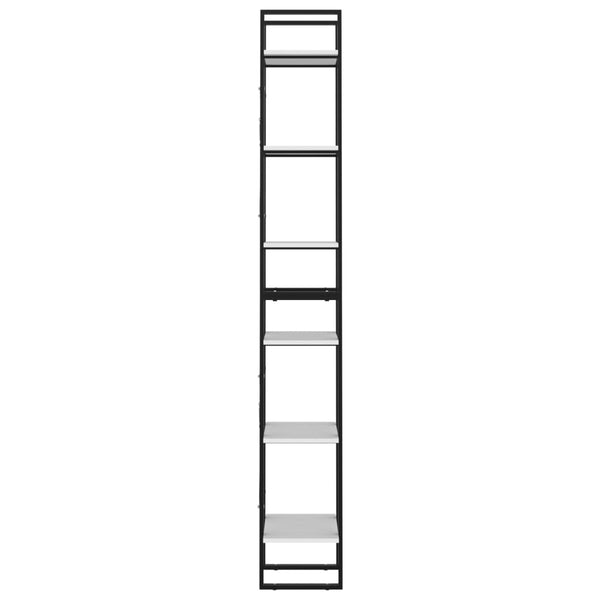 Bücherregal Weiß, 6 Fächer, 210 cm Hoch