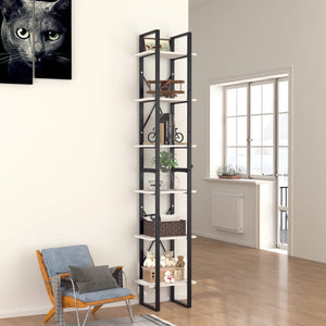 Bücherregal Weiß, 6 Fächer, 210 cm Hoch