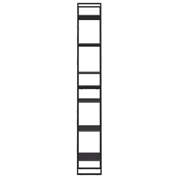 Graues Bücherregal mit 6 Fächern