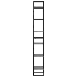 vidaXL Bibliothèque 6 compartiments Gris béton 40x30x210 cm Bois d'ingénierie