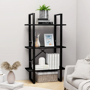 Schwarzes Lagerregal 60x30x105 cm