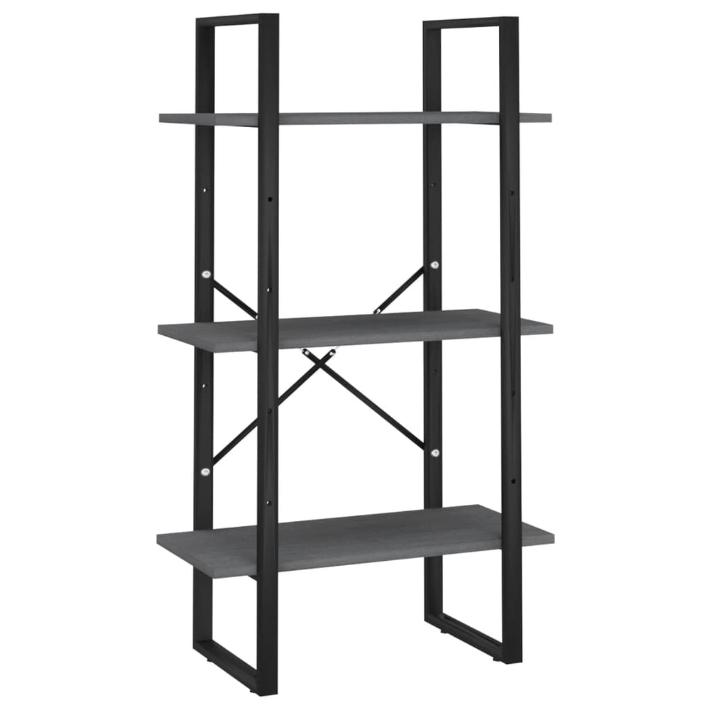 Graues Kiefer Massivholz Standregal 60x105 cm