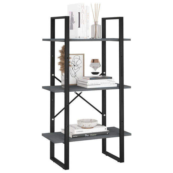 Graues Kiefer Massivholz Standregal 60x105 cm