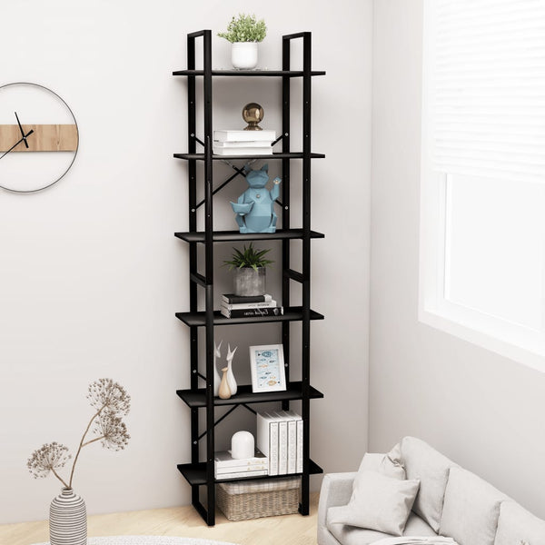 Schwarzes Lagerregal 60x30x210 cm
