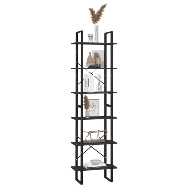 Schwarzes Lagerregal 60x30x210 cm