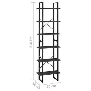 Schwarzes Lagerregal 60x30x210 cm