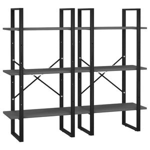 Graues Lagerregal 60x30x210 cm