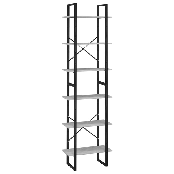 Betongraues Lagerregal 60x30x210 cm