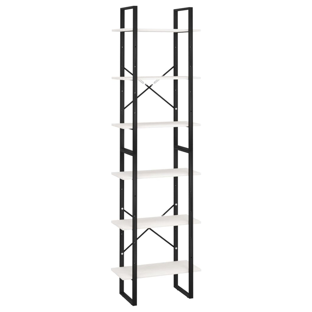 Weißes Lagerregal Kiefer Massivholz 60x30x210 cm