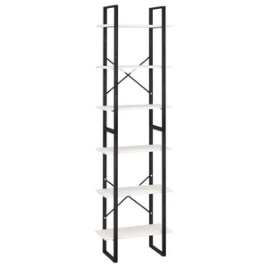 Weißes Lagerregal Kiefer Massivholz 60x30x210 cm