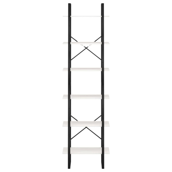 Weißes Lagerregal Kiefer Massivholz 60x30x210 cm
