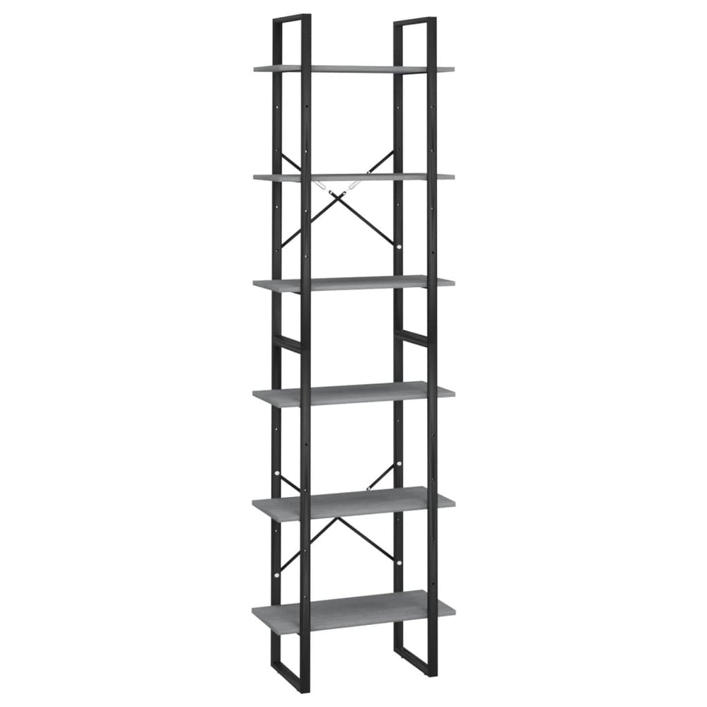 Graues Lagerregal Kiefer Massivholz 60x30x210 cm