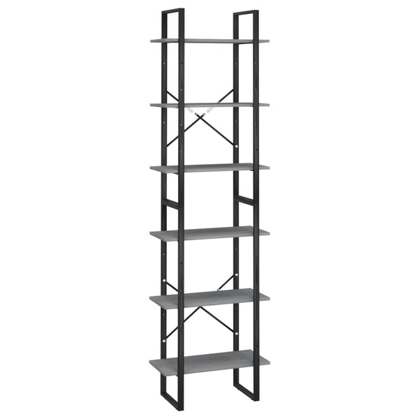 Graues Lagerregal Kiefer Massivholz 60x30x210 cm