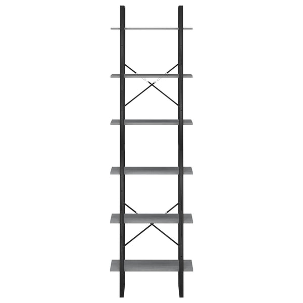 Graues Lagerregal Kiefer Massivholz 60x30x210 cm