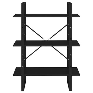 Schwarzes Bücherregal 80x105 cm