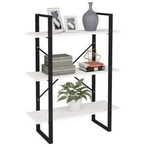 vidaXL Bibliothèque 3 étagères Blanc 80x30x105 cm Bois de pin massif