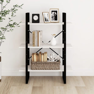 vidaXL Bibliothèque 3 étagères Blanc 80x30x105 cm Bois de pin massif