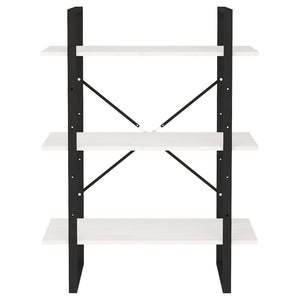 vidaXL Bibliothèque 3 étagères Blanc 80x30x105 cm Bois de pin massif