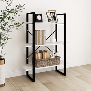vidaXL Bibliothèque 3 étagères Blanc 80x30x105 cm Bois de pin massif