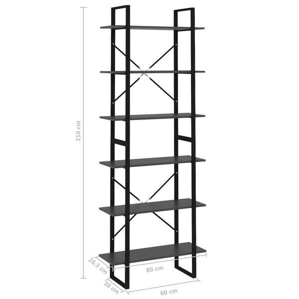 Grauer Hochschrank 80x30x210 cm