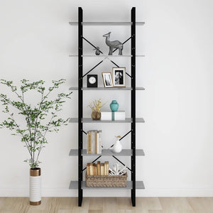 vidaXL Armoire haute gris béton 80x30x210 cm bois d'ingénierie