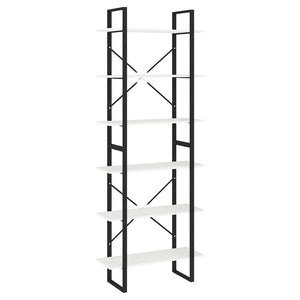 Weißes Standregal 80x30x210cm Kiefer Massivholz