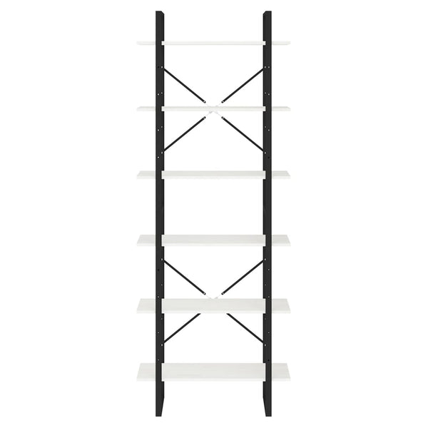 Weißes Standregal 80x30x210cm Kiefer Massivholz