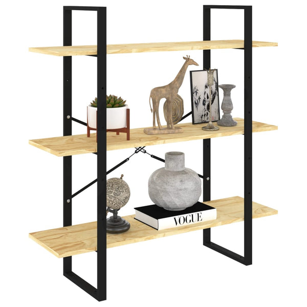 Massivholz Bücherregal Kiefer 100x105 cm