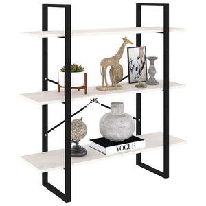 Weißes Bücherregal Kiefer Massivholz 100x105cm