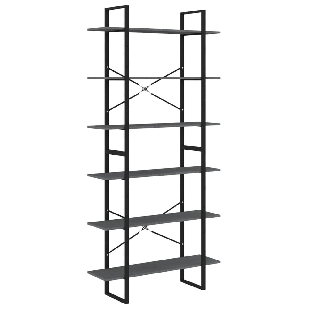 Graues Standregal Kiefer 100x30x210cm